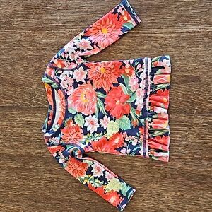Ruffle Butts Floral Rash Guard, Size 6-12 Months